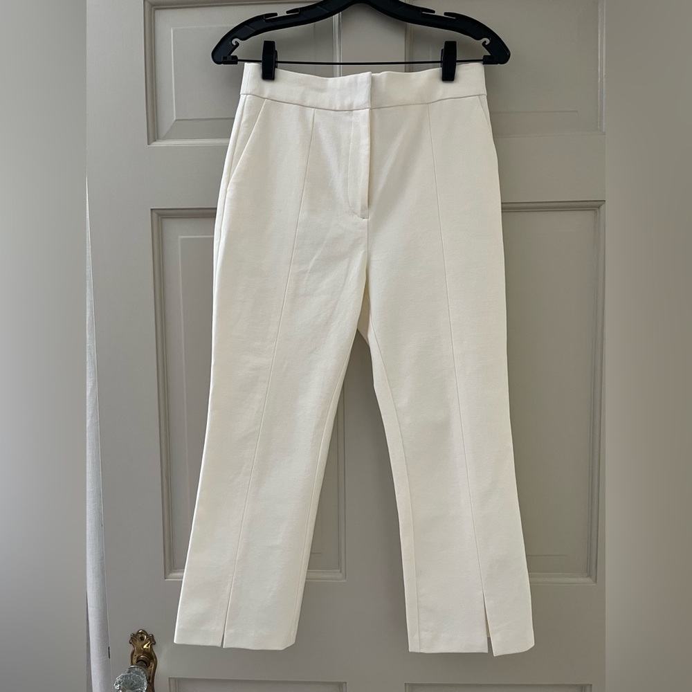 Derek Lam soft white size 4 cropped flare pants